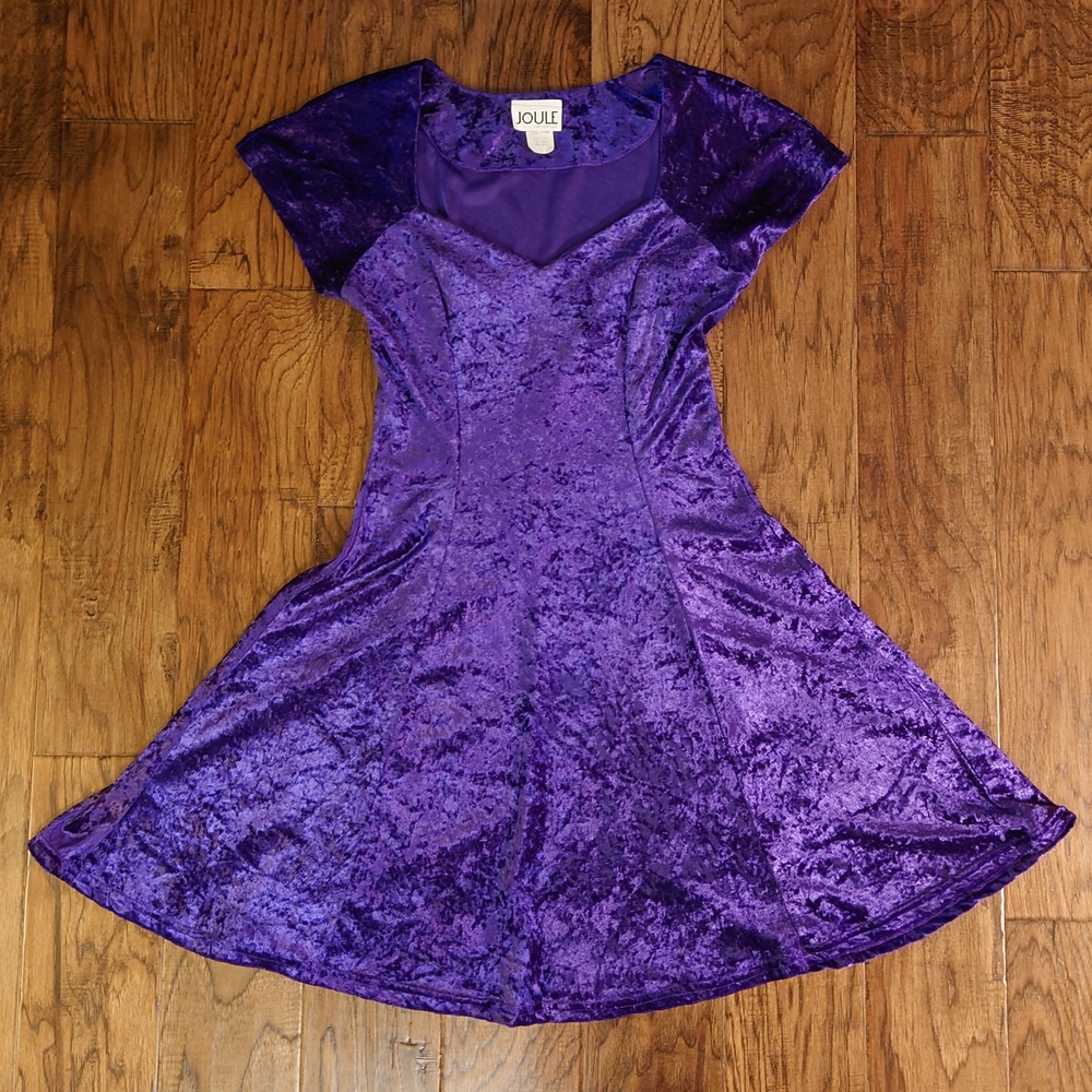 Vintage Joule Energy Royal Purple Velvet Dress